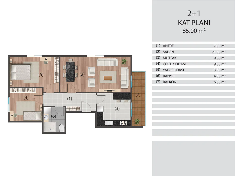 Kınıkoğlu Apartment 18 — Kat Planları 1
